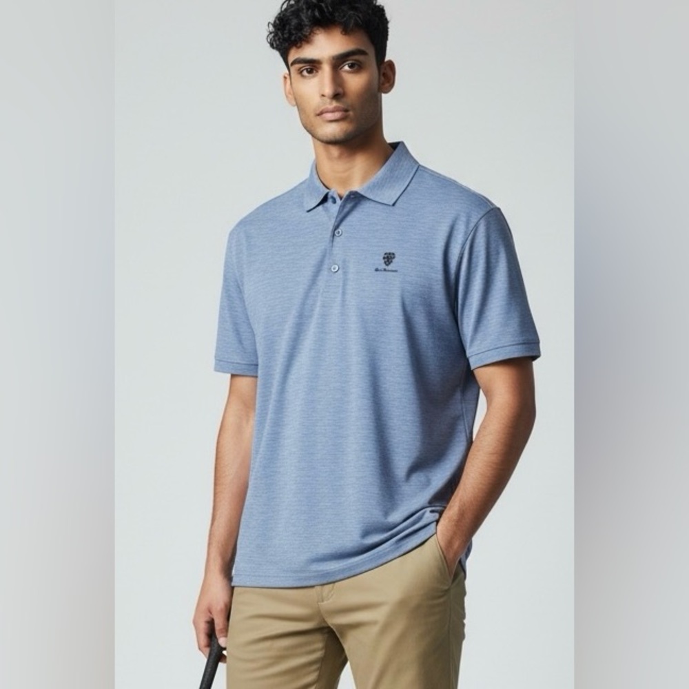 Ben Sherman Sport Golf Polo Shirt Men’s XXL Blue Stretch Jersey NWT